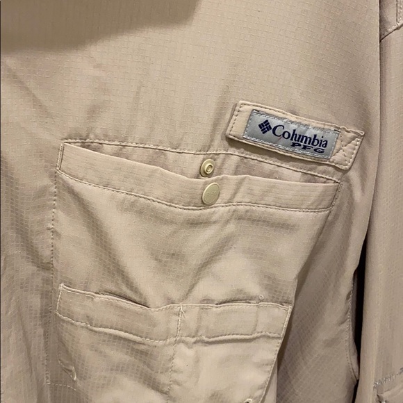 Tan long sleeve Columbia PFG shirt - Picture 3 of 5